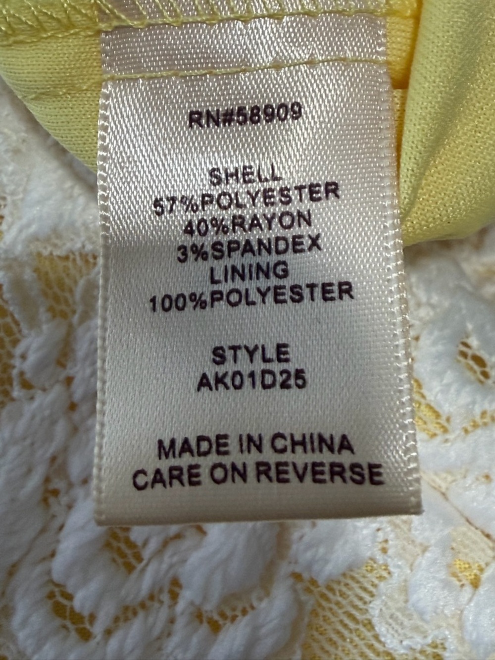 Chelsea & Violet Yellow Lace Floral Dress – Size M – Sleeveless Fit & Flare - Picture 4 of 6